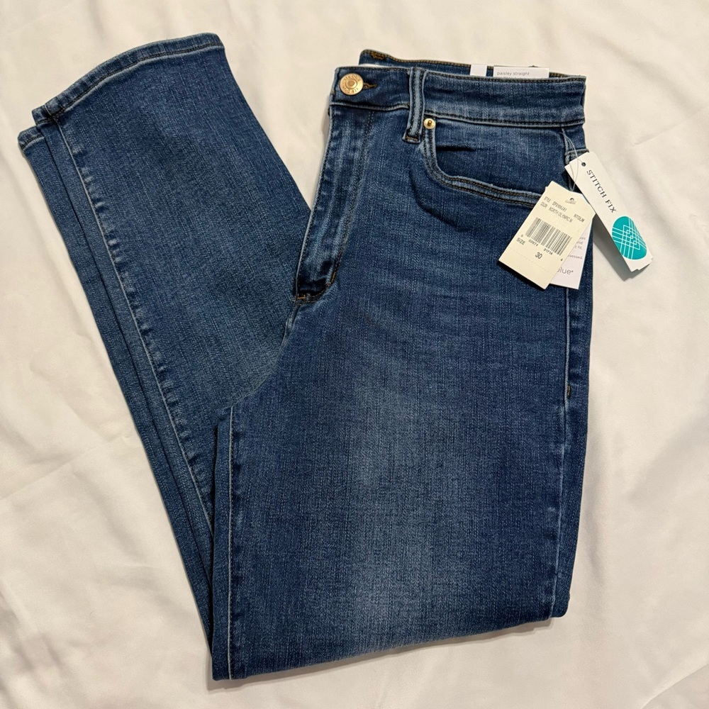 STS Blue Paisley Straight 11.5” High Rise Jeans - Size 30